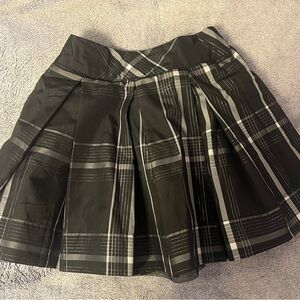 OshKosh B'gosh Black and Gray Plaid A-Line Skirt